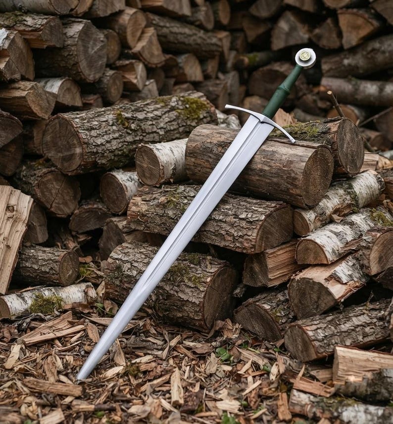 Close-up of the 6150 carbon steel Type XIV blade