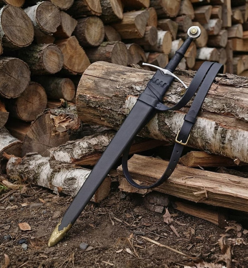 Hilt detail of the hand forged Type XIV sword
