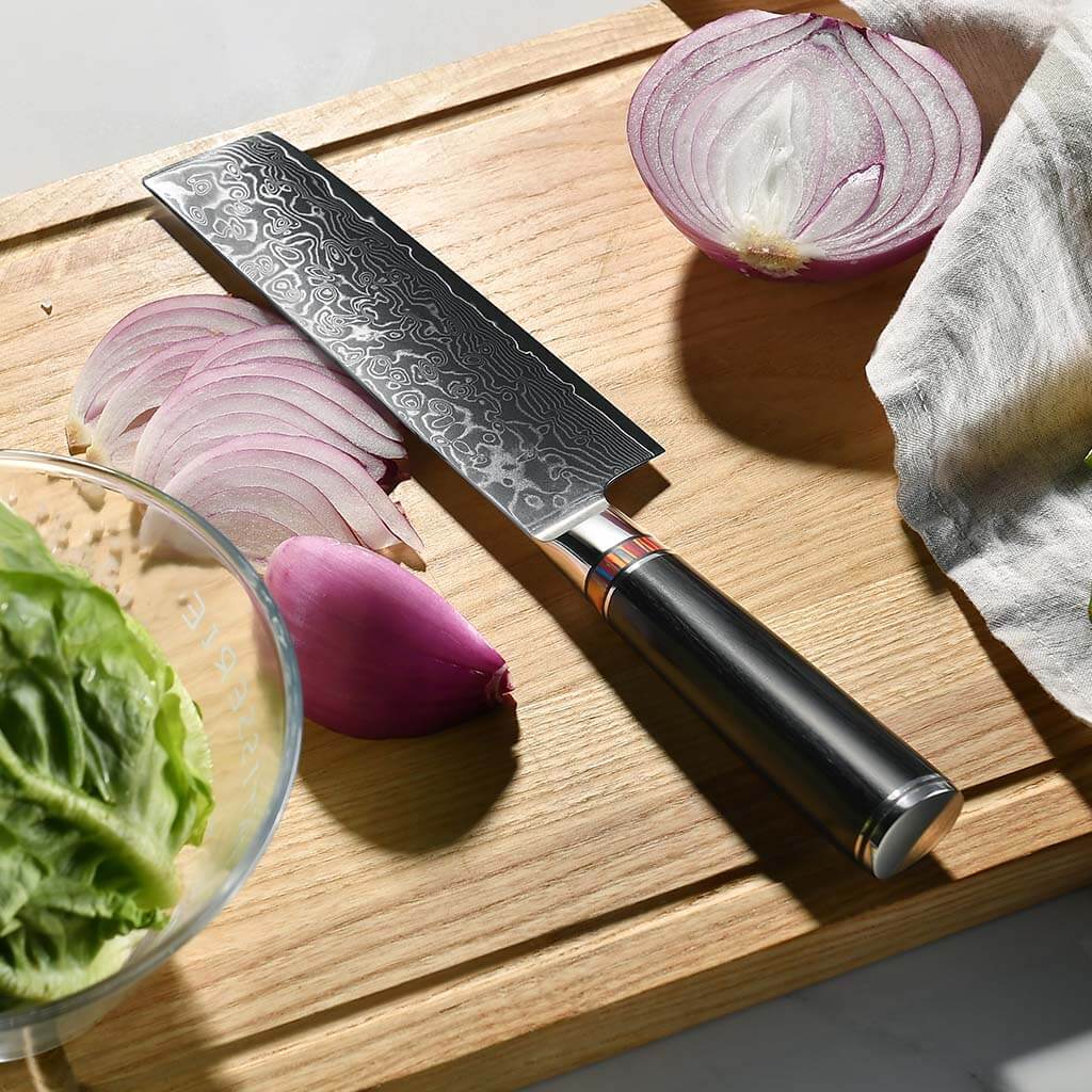 VG10 Damascus Japanese kitchen knife set, a gift for home cooks