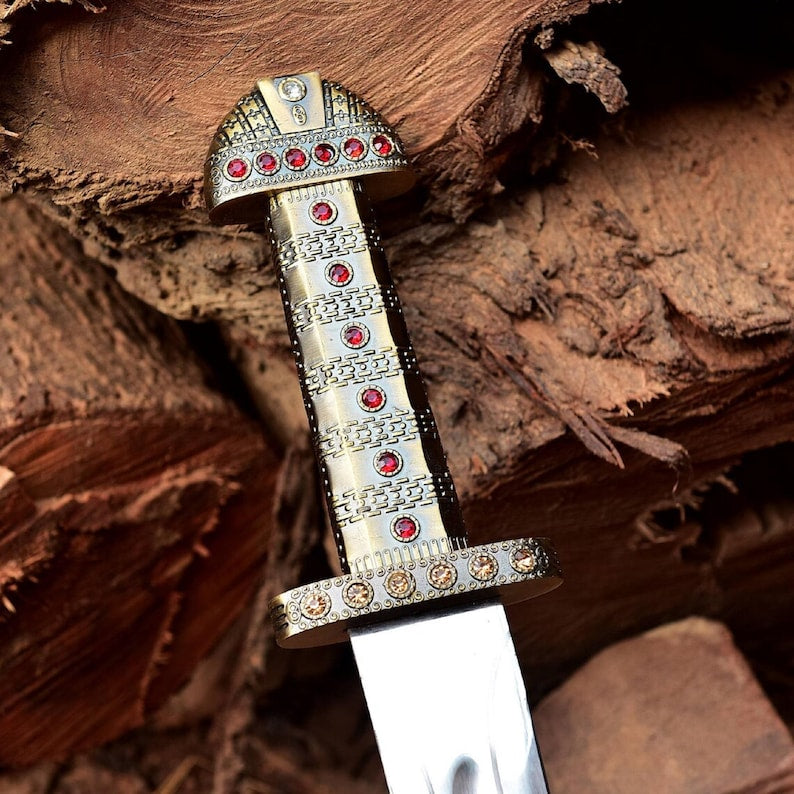 Viking Sword of King Ragnar Lothbrok , Hand Forged medieval sword with Scabbard