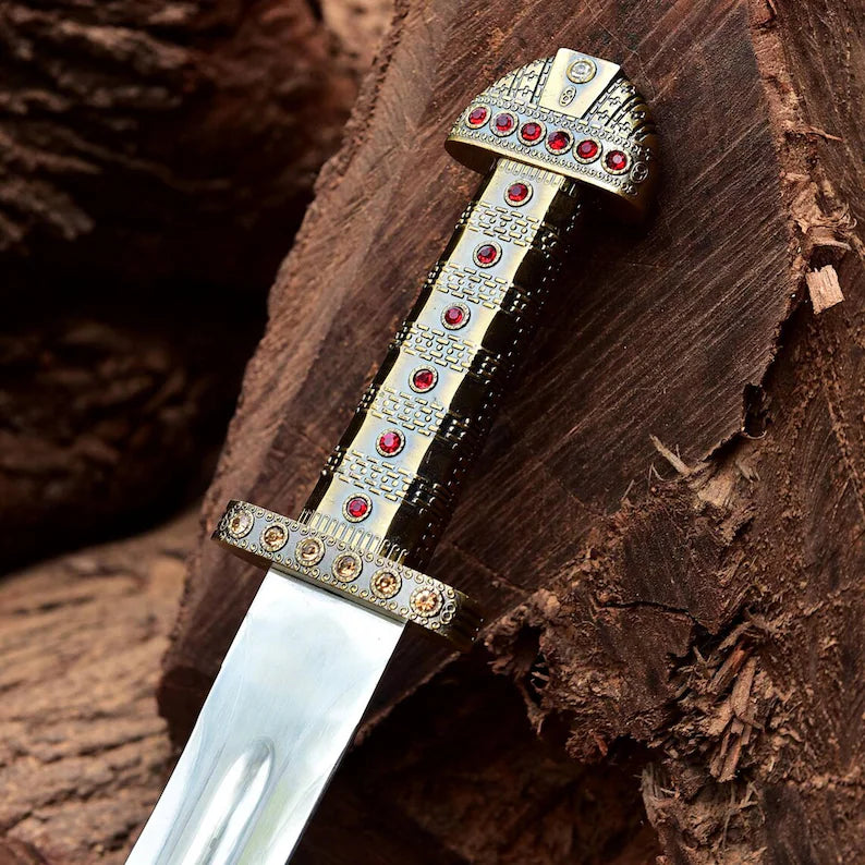 Viking Sword of King Ragnar Lothbrok , Hand Forged medieval sword with Scabbard