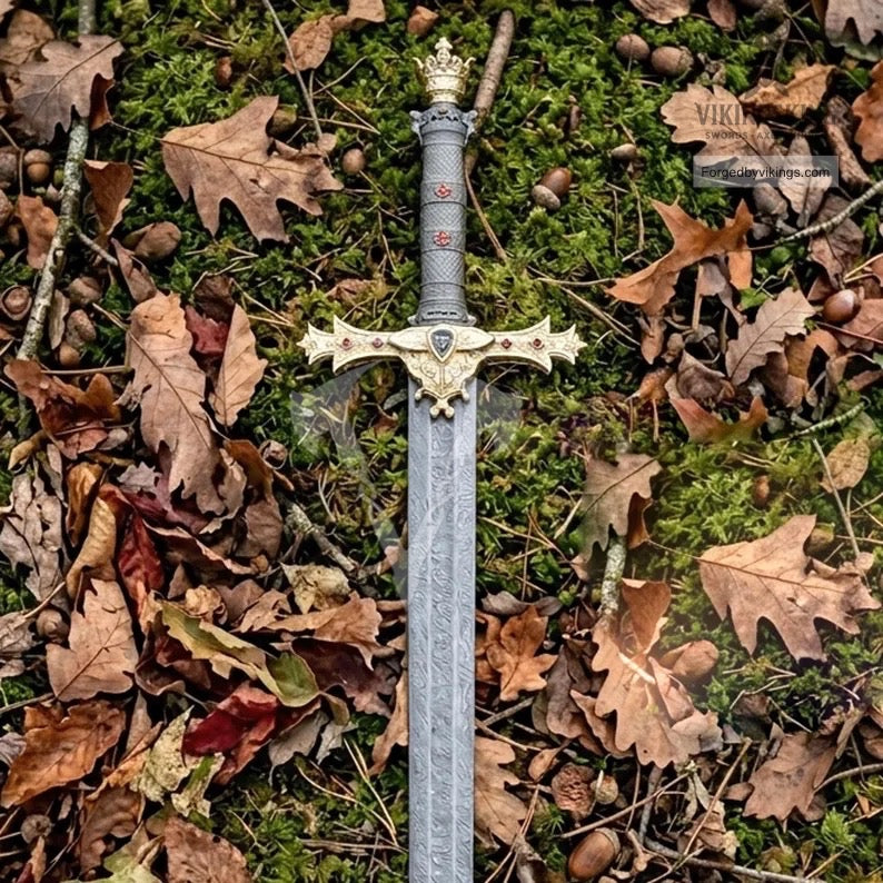Wolf Shield Viking Sword with Scabbard & Shield - Ornate Medieval Fantasy Replica